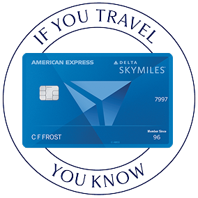 If you travel you know stamp, with Delta SkyMiles® Blue Card