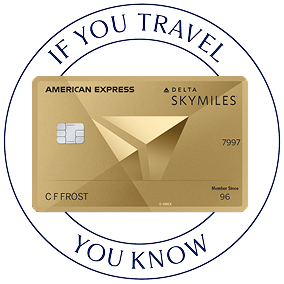 If you travel you know stamp, with Delta SkyMiles® Gold Card