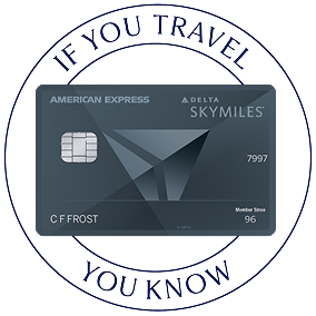 If you travel you know stamp, with Delta SkyMiles® Reserve American Express Card